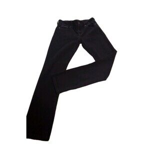 Women's Black Levi Denim Jeans Skinny Mid Rise Size 6m 28x32